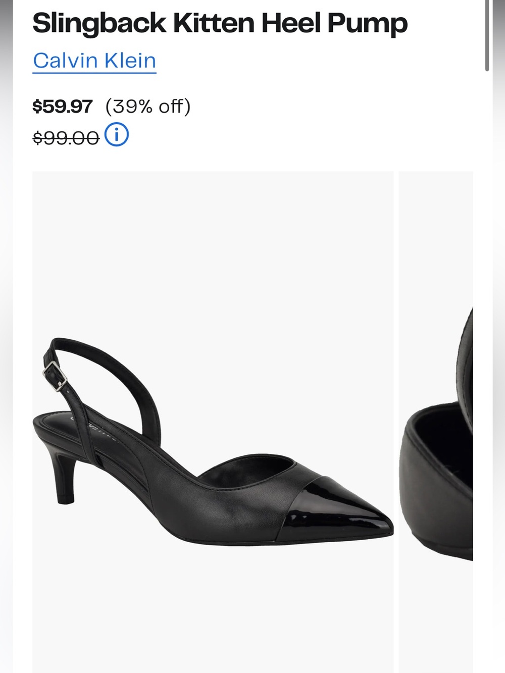Slingback Kitten Heels - Picture 7 of 9